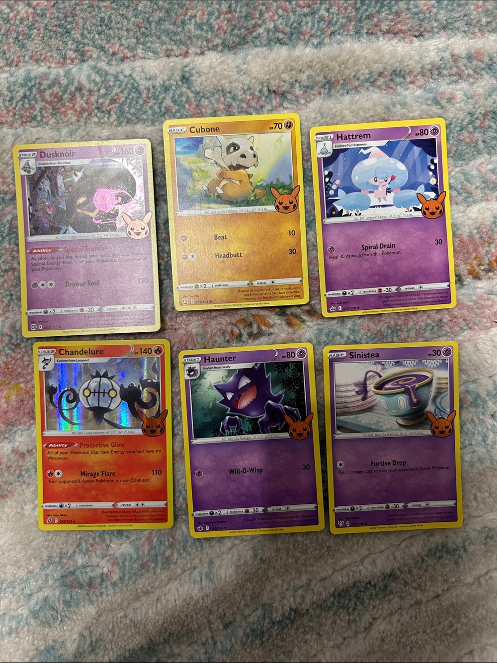 6 pc pokemon cards. Authentic.